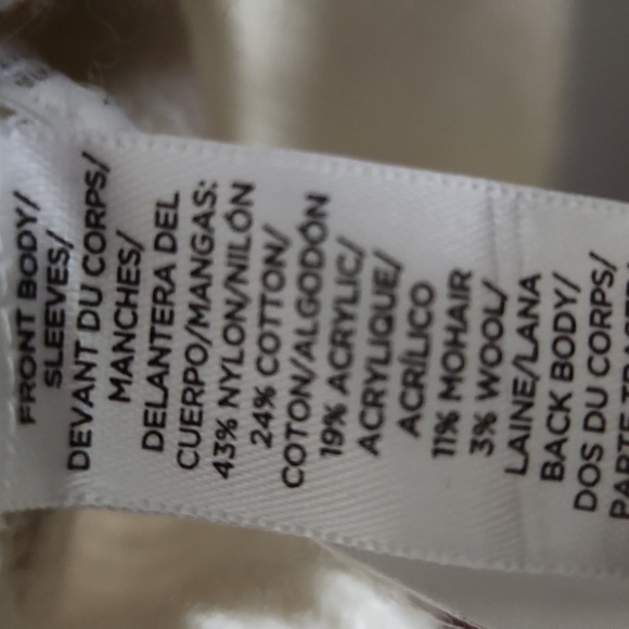 Loft Sweater Womens Size L Gray Cream Off white - Picture 4 of 8